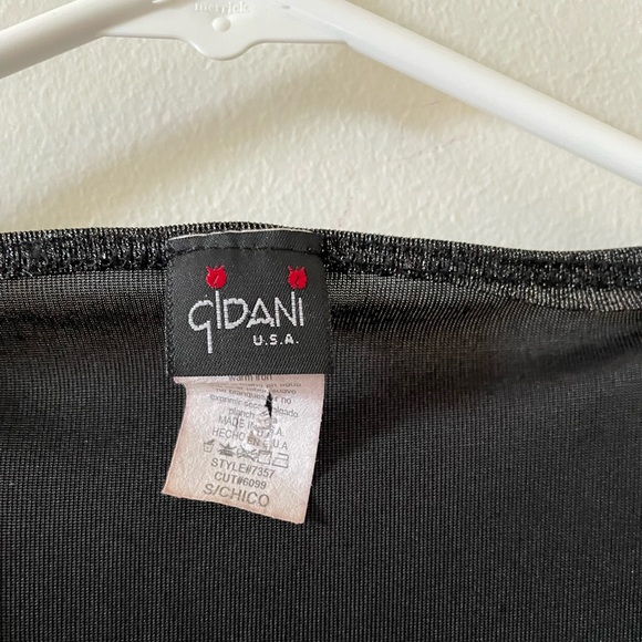 Vintage Gidani 90s Liquid Metallic Blouse Integrate bra cups Made in US, S - Picture 7 of 7